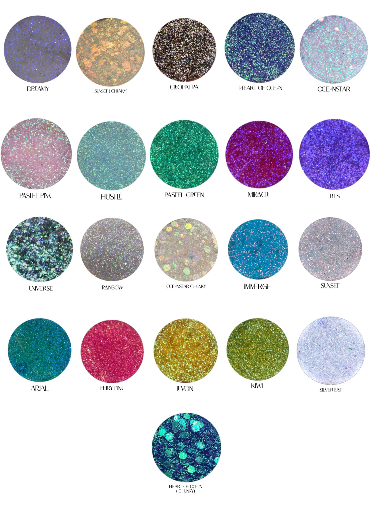 Pressed Glitter ( Iridescent finish ) Glitter Galaxy Cosmetics
